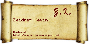 Zeidner Kevin névjegykártya